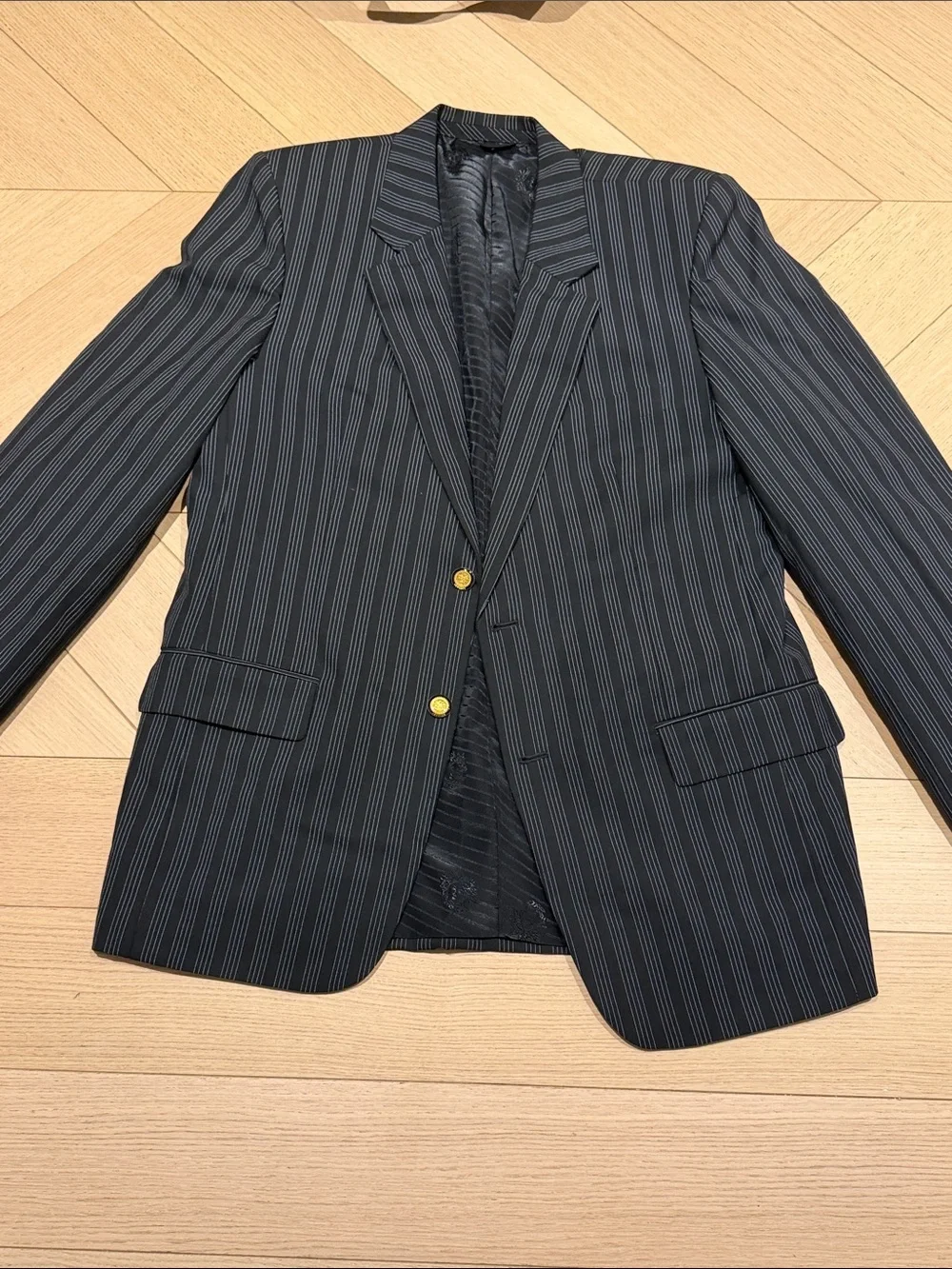 Custom-Made Pinstripe three-piece suit